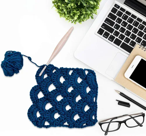 Miniatura 4 de Divit Shilp Ganchos de ganchillo Alpha con mango ergonómico, aguja de tejer hecha a mano de resina de 7 pulgadas, tejido de hilo para manualidades