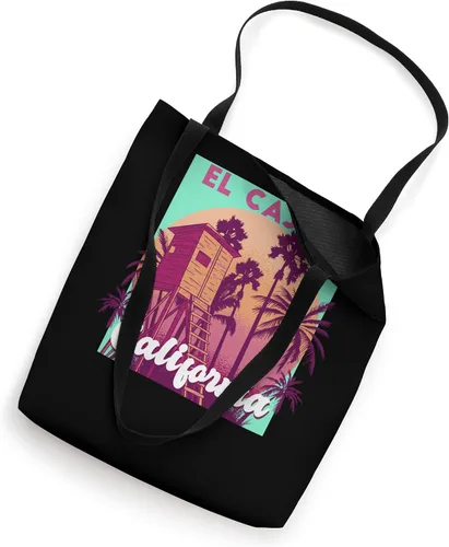 Miniatura 2 de El Cajon California palm tree beach retro vintage design Tote Bag