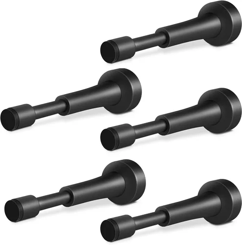Miniatura 32 de 3 topes de puerta de resorte para pared, tope de puerta de 4.33 pulgadas para parte inferior de la puerta, topes de puerta de aluminio con punta