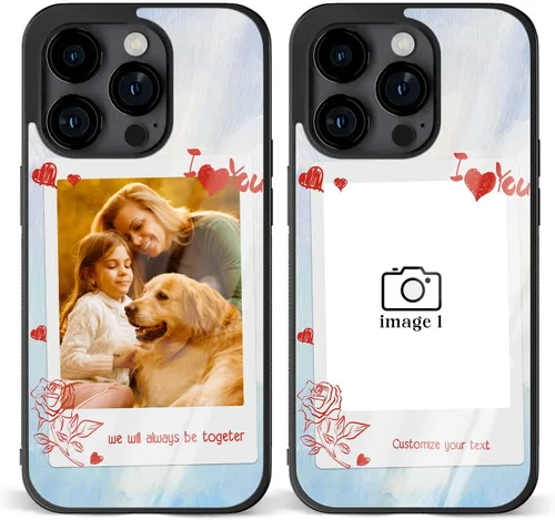 Fundas de teléfono personalizadas Red Love You Imágenes empalmadas para iPhone 5 6 7 8 11 12 13 14 15 16 Pro Max Plus Mini X para Samsung S21 S22