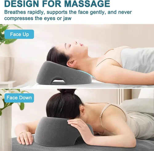 Miniatura 2 de Almohada prona, almohada boca abajo para dormir, cuna para mesa de masaje, espuma viscoelástica para masaje, oficina, hogar, viaje y artículos