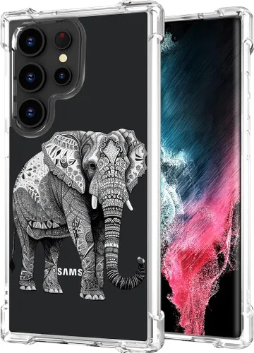 Miniatura 73 de Hungo Funda compatible con Samsung Galaxy S23 con diseño floral y bonito diseño transparente, femenino para mujeres y niñas, con hermoso clavel