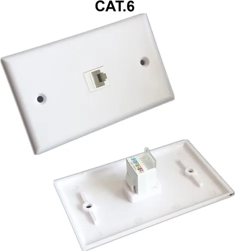Miniatura 7 de 10 unids CAT6 RJ45 Cat 6 90 grados Punch Free Socket Módulo Conector Acoplador de red Ethernet Jack Keystone Jack RJ45 Módulo Ethernet CAT6