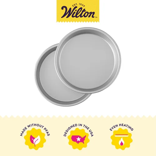 Miniatura 32 de Wilton Juego de moldes redondos de aluminio, 4 piezas para pasteles en capas, duradero, calentamiento uniforme, resistente al óxido, utensilios