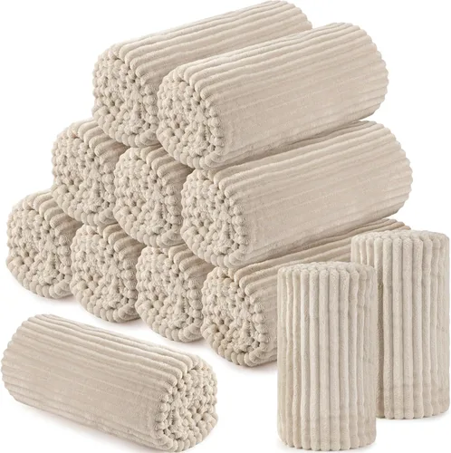 Miniatura 35 de Buryeah 6 Piezas Manta de Franela a Granel 50 x 60 pulgadas Manta para Pijamadas Boda al Aire Libre Manta Ligera, Certificado Oeko-tex Standard 100