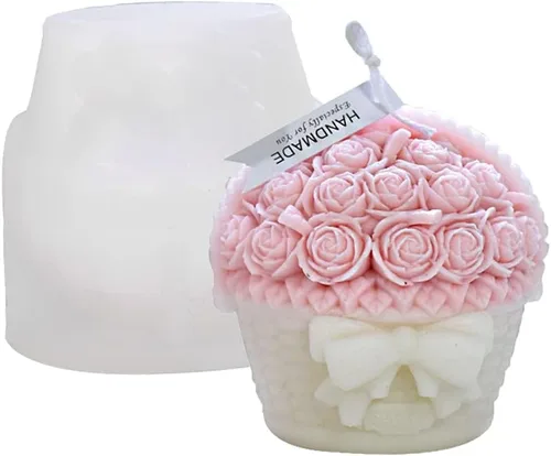 Miniatura 4 de Cestony Moldes de silicona con forma de corazón 3D para hacer velas de resina de pilar aromaterapia velas cera jabón flor espécimen arcilla