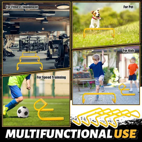 Miniatura 6 de Wettarn 10 unidades de entrenamiento de agilidad de velocidad, desmontables y duraderas, agilidad pliométrica y multiusos, equipo de entrenamiento