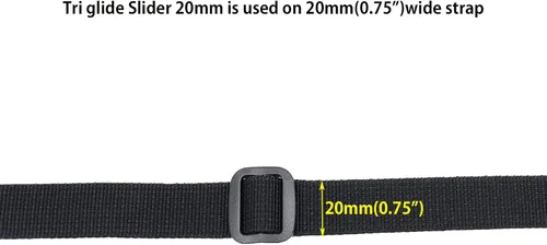 Miniatura 3 de Deslizador de tres deslizamientos, correa de hebilla deslizante de plástico resistente para correa de mochila