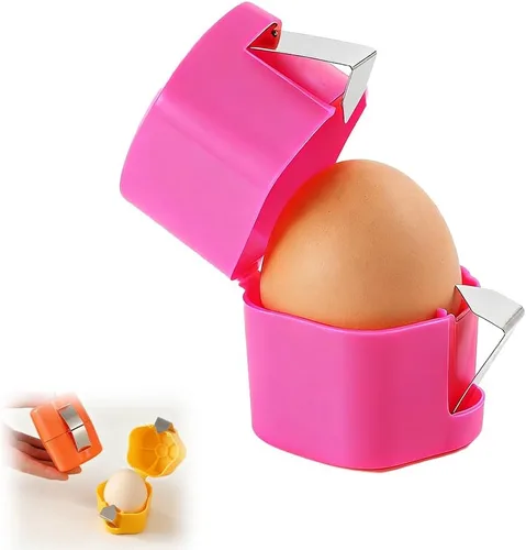 Miniatura 10 de Abridor de cáscara de huevo, cortador de cáscara de huevo, nuevo abridor de huevos de mano para huevos duros, herramienta de galleta de huevos