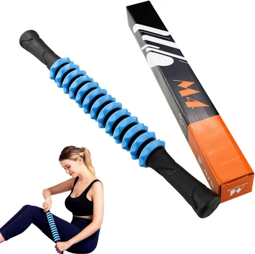 Miniatura 12 de Barra de rodillo muscular, barra de rodillo de masaje de yoga, herramienta de belleza para atletas, alivio del dolor de piernas (negro)