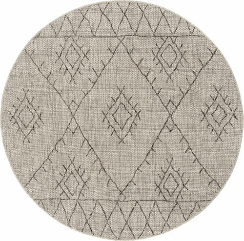 Miniatura 21 de Hauteloom Eris - Alfombra para exteriores, alfombra de patio para porche, exterior, alfombra impermeable, geométrica, marrón, crema, beige, 2 x 2
