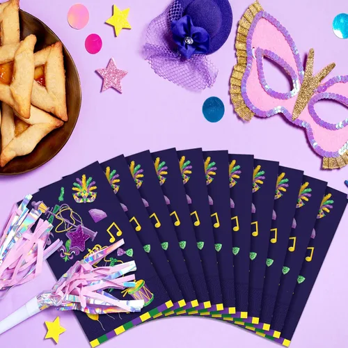 Miniatura 6 de Yeaqee 200 servilletas Eid Mubarak Ramadán desechables de papel mexicano para fiesta de Cinco de Mayo, suministros para fiesta, taco, fiesta