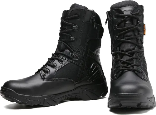 Miniatura 3 de Kervaky Botas tácticas para hombre, botas militares, botas resistentes, botas de senderismo, botas ligeras, botas para exteriores