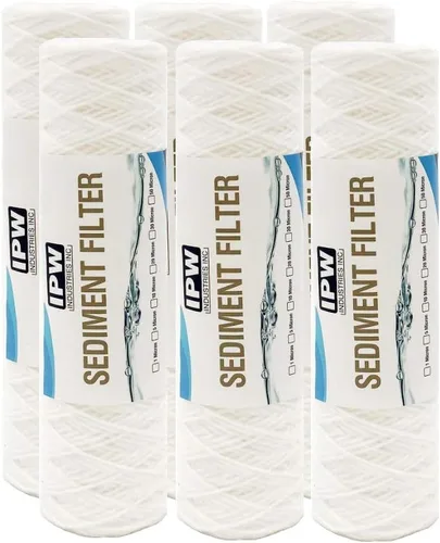 IPW Industries Inc. Filtro de agua para heridas de 5 micras para cartucho de repuesto universal para toda la casa, filtros de sedimentos para agua