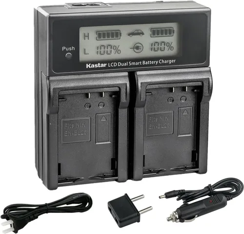 Kastar EN-EL25 AC LCD cargador de batería dual rápido compatible con Nikon EN-EL25 ENEL25 EN-EL25a 4241 batería, Nikon MH-32 cargador y Nikon Z