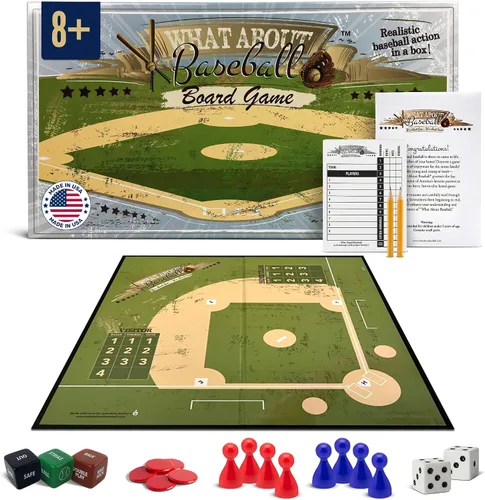 Miniatura 9 de Juego realista de tablero "What About Baseball" que te da la sensación de béisbol real, adecuado para niños a partir de 8 años, de Grandma Smiley's