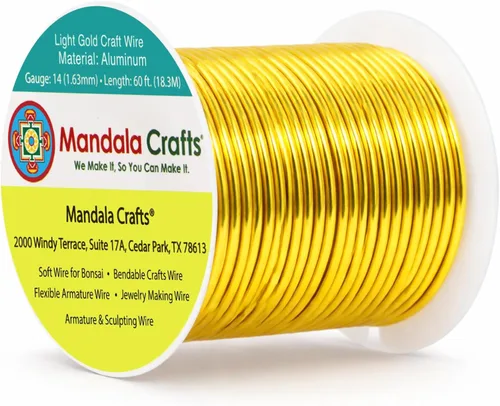 Miniatura 58 de Mandala Crafts - Alambre de aluminio anodizado de 8 calibre para hacer joyas - 9.75 m de alambre flexible negro colorido - Flexible para bonsái