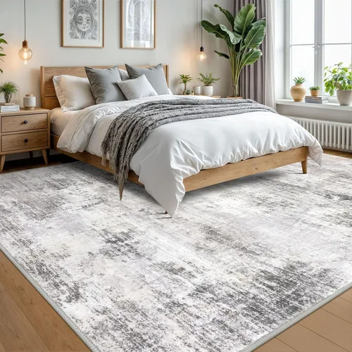 Miniatura 414 de IOHOUZE Alfombra abstracta lavable de 3 x 12 pies para pasillos, antideslizante para cocina, camino de entrada de lana sintética para interiores