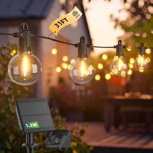 Miniatura 14 de Kawaya Tira de luces LED de 240 pies para exteriores, impermeable, regulable, G40, globo G40, iluminación para exteriores con 120 + 4 bombillas