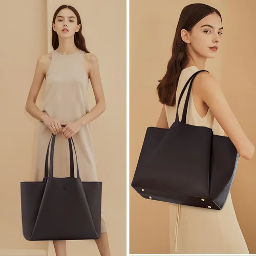 Miniatura 6 de LOVEVOOK Bolso de hombro para portátil para mujer - Bolso de 15.6 pulgadas de cuero sintético con cartera, bolso de oficina de gran capacidad