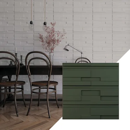 Miniatura 28 de Ekena Millwork 19 5/8 pulgadas de ancho x 19 5/8 pulgadas de alto, ladrillo desplazado EnduraWall decorativo 3D, cobre envejecido