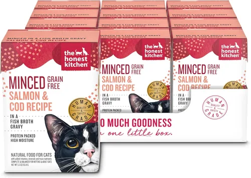 Miniatura 9 de The Honest Kitchen Human Grade - Alimento húmedo picado para gatos con caldo de pollo en hueso, 5.5 onzas (paquete de 12)