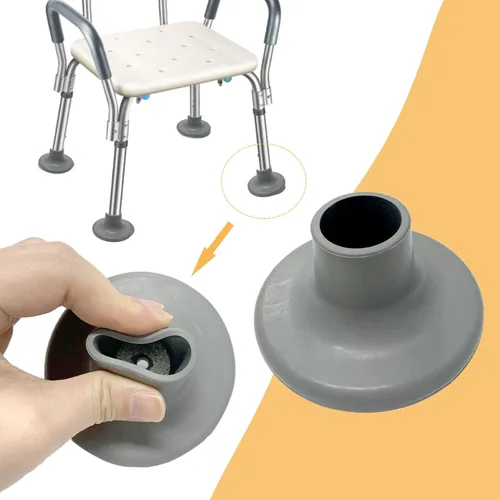 Miniatura 3 de Pies de repuesto de seguridad para silla de inodoro, pies de ventosa de 1-1/8 pulgadas para taburete de ducha, silla de ducha y banco