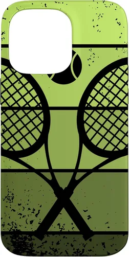 Miniatura 20 de Raqueta de jugador de tenis para iPhone 13 con cancha de pelota de tenis Vintage Retro Case
