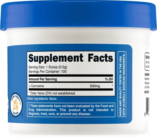 Miniatura 4 de Nutricost L-Carnosina en polvo 1.76 oz (100 porciones) - Sin OMG