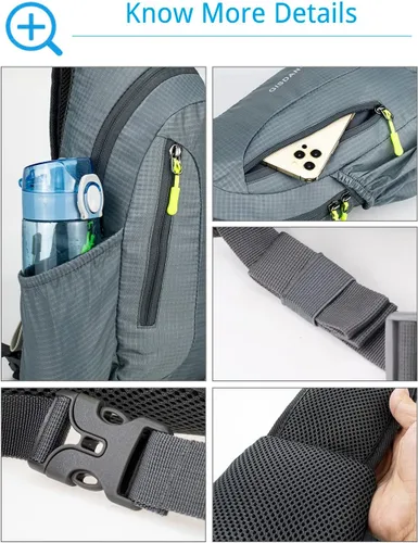 Miniatura 6 de Mochila cruzada para hombres y mujeres, mochila para el pecho, bolsa de hombro, gimnasio, ciclismo, viajes, deportes al aire libre