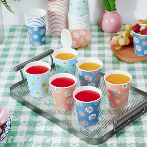 Miniatura 7 de SIUQ Paquete de 300 Vasos de Papel de 5 oz, Vasos de Baño Desechables, Vasos Pequeños para Enjuague Bucal, Mini Vasos para Bebidas Calientes/Frías
