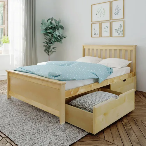 Miniatura 15 de Max & Lily - Cama individual, base de cama con cabecero para niños, listones, color blanco.