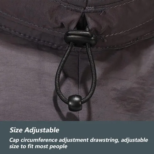 Miniatura 6 de Sombrero para el sol al aire libre plegable UPF50+ Sombrero de pescador de ala ancha para hombres y mujeres Sombrero Boonie impermeable para pesca