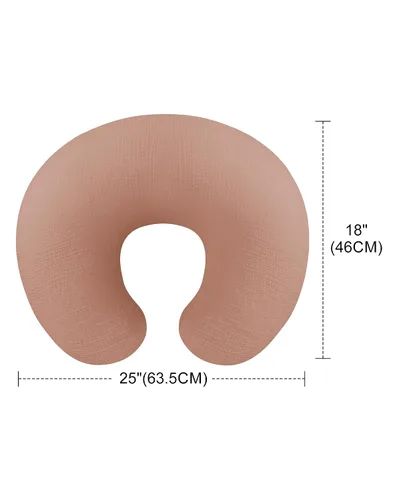 Miniatura 2 de Fundas de almohada de lactancia, funda de muselina para almohadas de lactancia, cómodas para bebés niñas y niños (rosa polvoriento)
