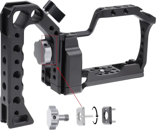 Miniatura 2 de Hersmay Jaula para Canon M5 M50 II con mango superior, jaula de cámara para cámara Canon EOS M50 Mark II/M50/M5, Vlogging Video Shooting Cine Rig