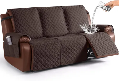 KinCam Funda Impermeable para Sofá Reclinable, Fundas Antideslizantes para Sofá Reclinable de 3 Asientos, Funda para Sofá Reclinable Protector de