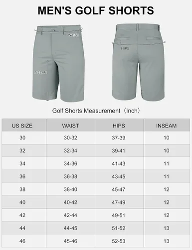 Miniatura 7 de Lesmart Pantalones cortos de golf para hombre, elásticos, de secado rápido, ajuste relajado, con rendimiento técnico