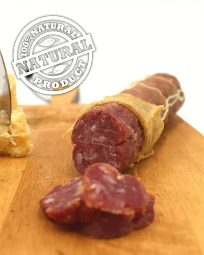Miniatura 2 de Fortuna's Parmigiano Salami - Sin nitratos y gluten, cerdo totalmente natural, curado en seco, fabricado en Estados Unidos con queso parmigiano
