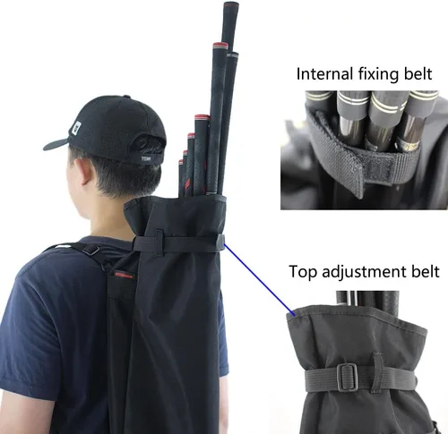 Miniatura 2 de Bolsa de transporte de golf ligera (lleva de 8 a 10 palos) Par 3 Bolsa de golf Pitch n Putt pequeña bolsa de golf / entrenamiento, correas dobles