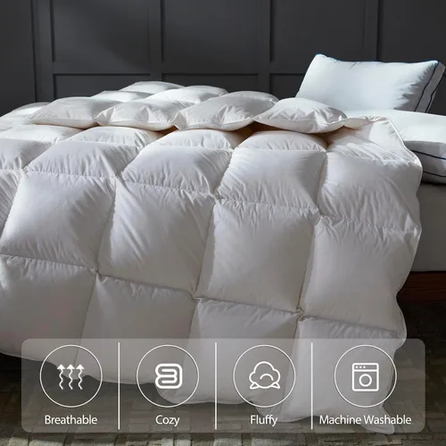 Miniatura 4 de BedTreat Edredón de lujo de plumón de ganso tamaño King, relleno de edredón prémium de colección de hotel para todas las estaciones con funda