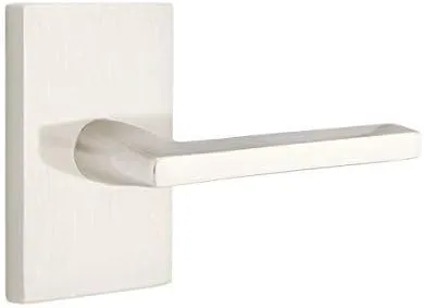 Miniatura 7 de Emtek Juego de privacidad, roseta rectangular moderna, palanca Helios, negro plano, LH