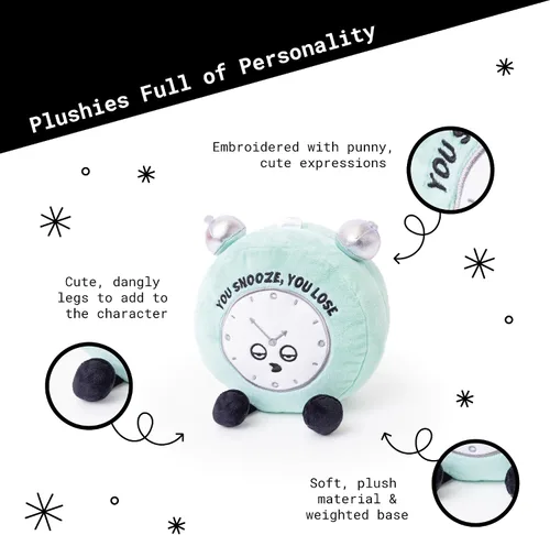 Miniatura 4 de Punchkins Despertador de Alarma de Peluche - Si te duermes, pierdes. Divertido reloj de peluche, juguete de peluche atrevido y novedoso para regalar