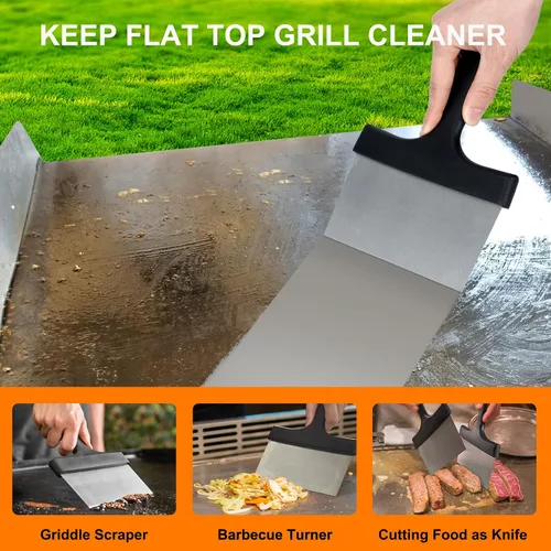 Miniatura 3 de Kit de limpieza de parrilla compatible con Blackstone - Kit de limpieza de parrilla con ladrillo de parrilla, raspador de plancha y cepillo