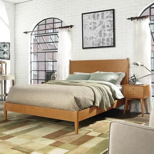 Miniatura 2 de Crosley Furniture Landon - Juego de cama de madera, bellota, tamaño Queen