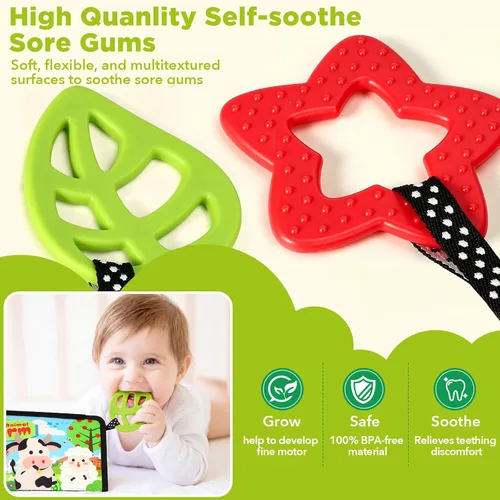 Miniatura 8 de URMYWO Tummy Time Toys - Black and White High Contrast Baby Toy for Newborn - Baby Visual Stimulation Mirror - Montessori Sensory Crinkle Toy for