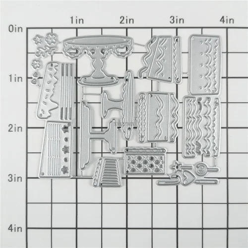 Miniatura 4 de Molde para pastel de cumpleaños, troqueles de corte de metal para hacer tarjetas, kit de troqueles en relieve de papel, suministros de bolsillos