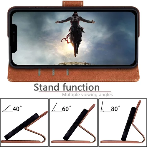 Miniatura 7 de SUANPOT Funda de piel tipo cartera para iPhone 11 de 6.1 pulgadas (Non 11 Pro de 5.8 pulgadas) con bloqueo RFID, soporte para tarjetas de crédito
