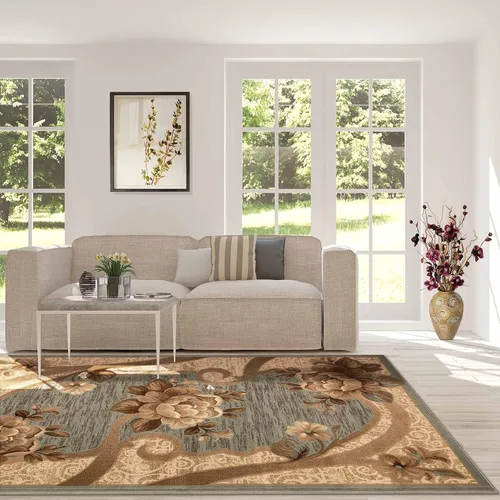 Superior - Alfombra de interior con respaldo de yute, suave alfombra moderna de estilo granja para pasillo de entrada, sala de estar, pisos de