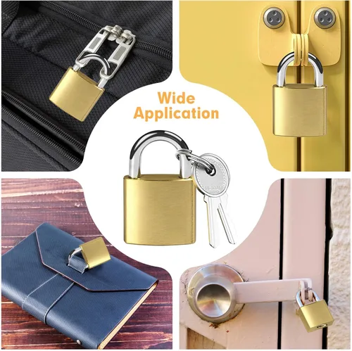 Miniatura 6 de Cerraduras de equipaje pequeñas con llaves, mini candados de metal para maleta de viaje, mochila de viaje, equipaje