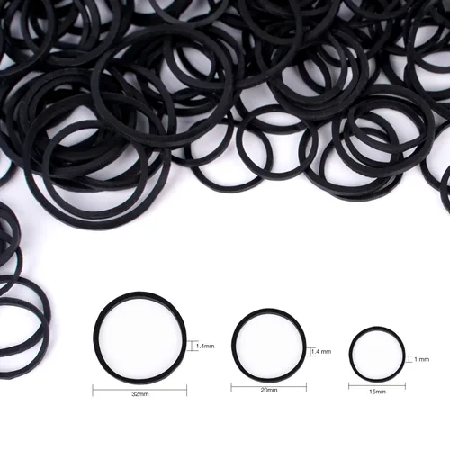 Miniatura 4 de HOYOLS Bandas de goma negras pequeñas de 1/2 pulgada para ligas para el cabello, elásticas, mini trenzas para bebés, niñas, bebés, niños, cabello